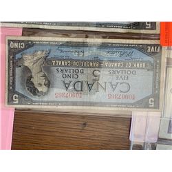3 Canadian $5.00 Bills