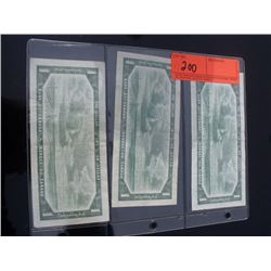 3 Canadian $1.00 bills CHOICE of LOTS