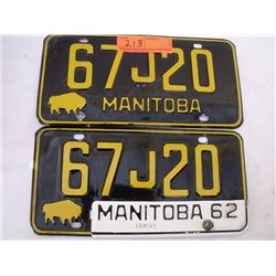 MB 1958 License plates