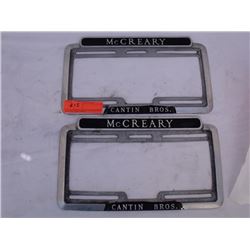 2  license plate frames