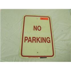 Plastic No Parking Sign