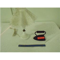 White Milkglass Lamp/Shade