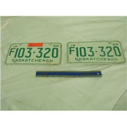 Pair SK Farm Plates 1968