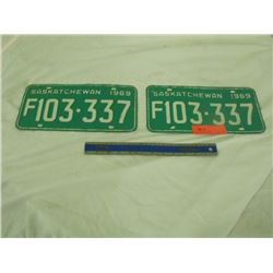 Pair SK Farm Plates 1969