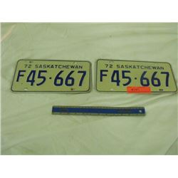 Pair SK Farm Plates 1972
