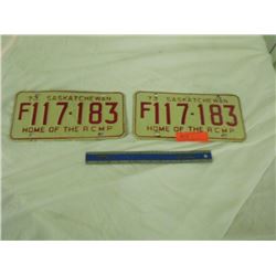 Pair SK Farm Plates 1973