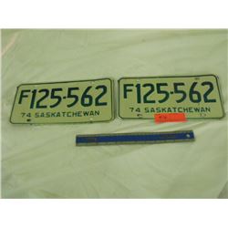 Pair SK Farm Plates 1974