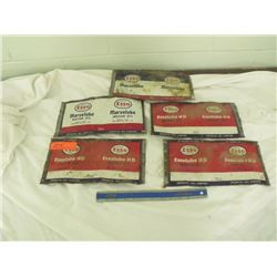5 Flattened Esso Tins