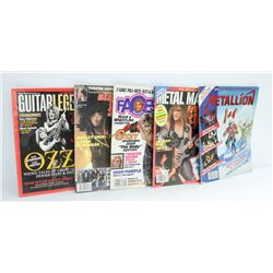 5 HEAVY METAL MAGAZINES PRIEST OZZY MORE