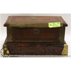 1937 MAHOGANY & BRASS JEWELRY BOX BY JACK HOULE