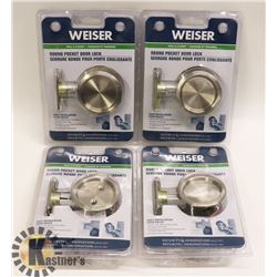 SEALED 4 WEISER ROUND POCKET DOOR LOCK
