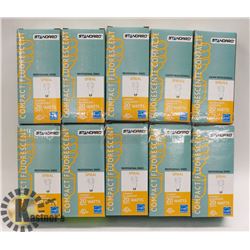 10 PACK OF PRO SERIES SPIRAL COMPACT FLUORESCENT