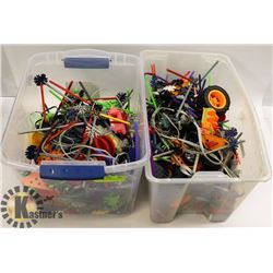 TWO BUCKETS OF ASSORTED KINEX