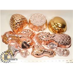 LOT OF COPPER MOLDS