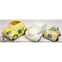 LOT OF VW BUG INSPIRED COIN BANKS
