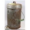 Image 1 : ANTIQUE METAL CANISTER WITH LID