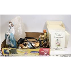 SALT LIGHT AND MISCELLANEOUS FIGURINES