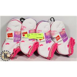 BUNDLE OF HANES GIRLS SMALL SOCKS