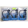 Image 1 : LOT OF 3 GE ULTRA LIGHT STEREO HEADPHONES