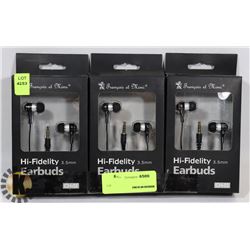 BUNDLE OF 3 HI-FIDELITY EARBUDS