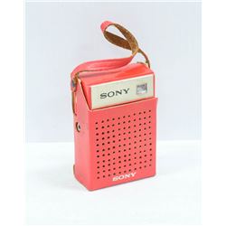 VINTAGE RED SONY TRANSISTOR RADIO