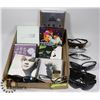 Image 1 : FLAT OF SUNGLASSES AND ASSORTED CDS/ DVDS
