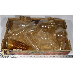 FLAT OF OIL LAMP CHIMNEYS