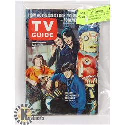1967 TV GUIDE SEPT 23-29 ISSUE WITH THE MONKEES