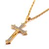 Image 3 : NEW GOLD PLATED JESUS CROSS NECKLACE