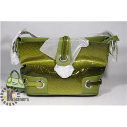 NEW GREEN PRINCESS FLORENCE SNAKE SKIN BAG