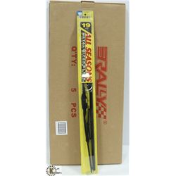 CASE OF 5 NEW 19" RALLY  WIPER BLADES