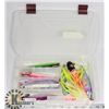 Image 1 : TRAY W/ HEAVY IRON SALMON / HALIBUT FISHING LURES