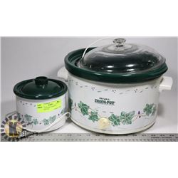 LARGE CROCKPOT & SMALL CROCKPOT SET