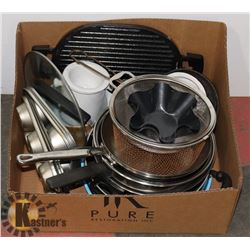 BOX OF MISCELLANEOUS KITCHEN ITEMS