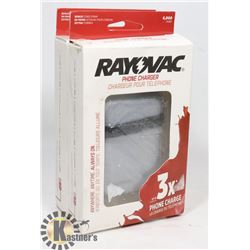 2 RAYOVAC 6000 MAH POWER BANKS / PHONE CHARGERS