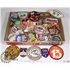 Image 1 : FLAT OF VINTAGE BUTTON PINS &