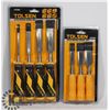 Image 1 : NEW TOLSEN 3 PC & 4 PC WOOD CHISEL SETS