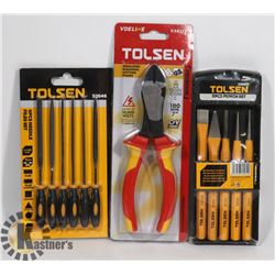 NEW 3 TOLSEN INSULATED DIAGONAL CUTTING