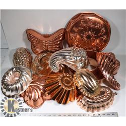 LOT OF COPPER MOLDS