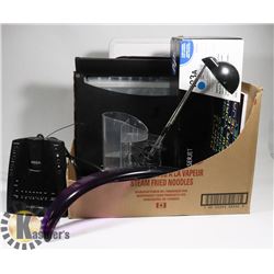 BOX OF OFFICE SUPPLIES AND MORE