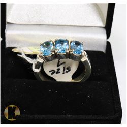 NEW STERLING 925 SILVER REAL TOPAZ STONES RING