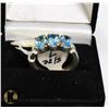 Image 1 : NEW STERLING 925 SILVER REAL TOPAZ STONES RING