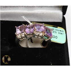 NEW STERLING 925 SILVER REAL STONES AMETHYST