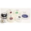 Image 1 : LOT OF 6 VARIOUS RUBY, EMERALD, SAPPHIRE AND
