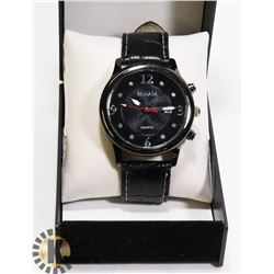 NEW BALSIADA MANS CALENDER DATE WATCH BLACK STRAP