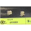 Image 1 : 14 KARAT GOLD SPONGEBOB EARRINGS