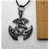 Image 1 : 26)  PEWTER CELTIC KNOT PENDANT ON