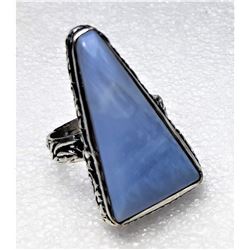 10)  PALE BLUE  ARROW SHAPED CHALCEDONY