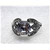 Image 1 : 11)  LAB CREATED WHITE TOPAZ,  RING