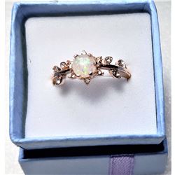 12)  LAB CREATED WHITE FIRE OPAL WITH